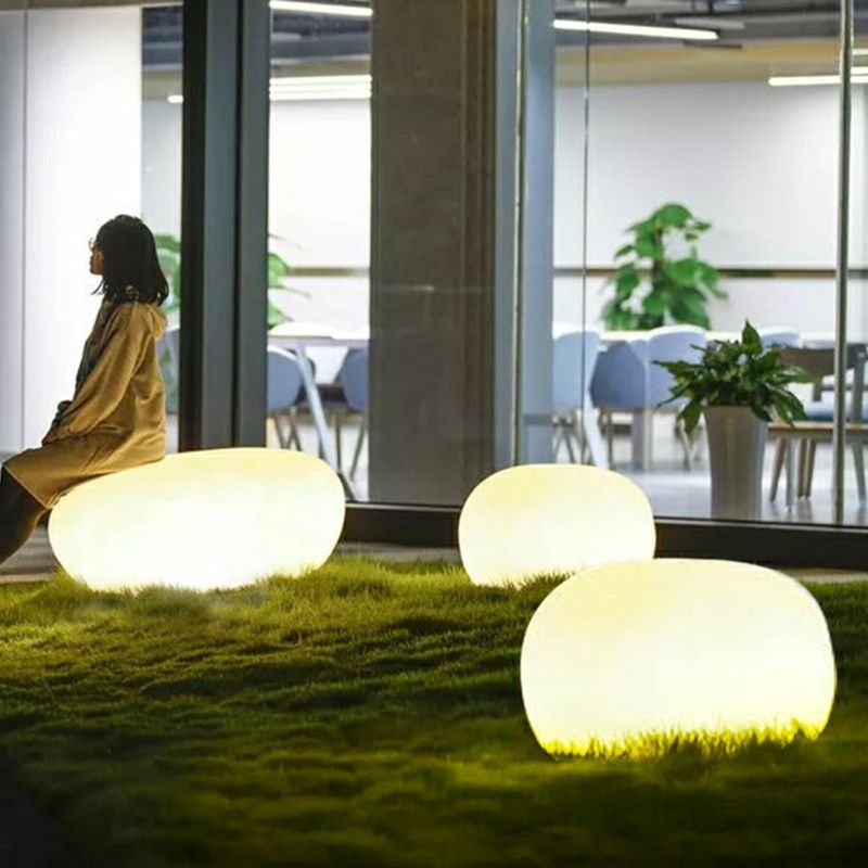 Pena White Stone Shaped Outdoor Light