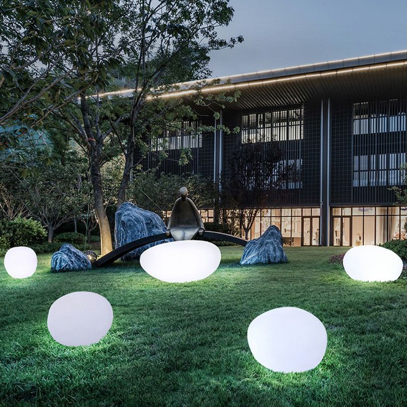 Pena White Stone Shaped Outdoor Light