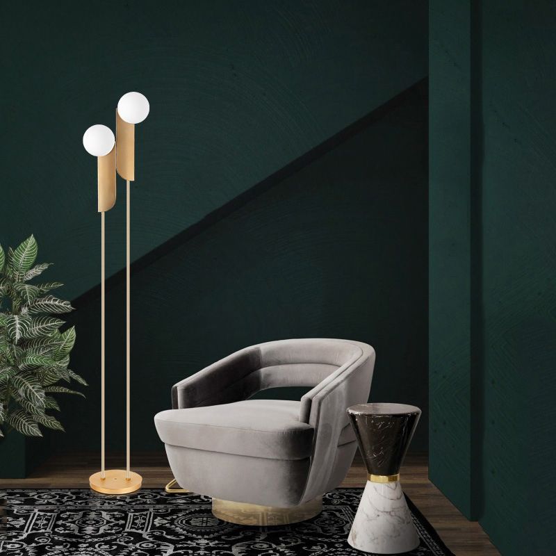 Salgado Gold 2-Head Floor Lamp