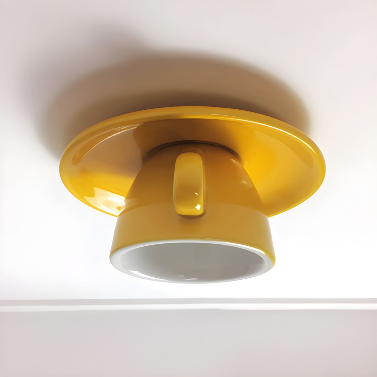 Valentina Coffee Cups Ceramic Ceiling Light - Yellow