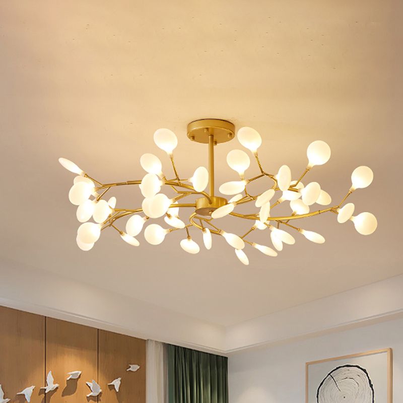 Olivia Unique Branch Firefly Art Deco Chandelier Living Room