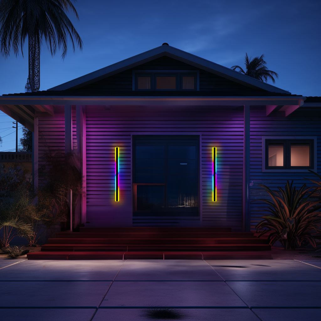 Edge Dark Steel RGB Outdoor Wall Light