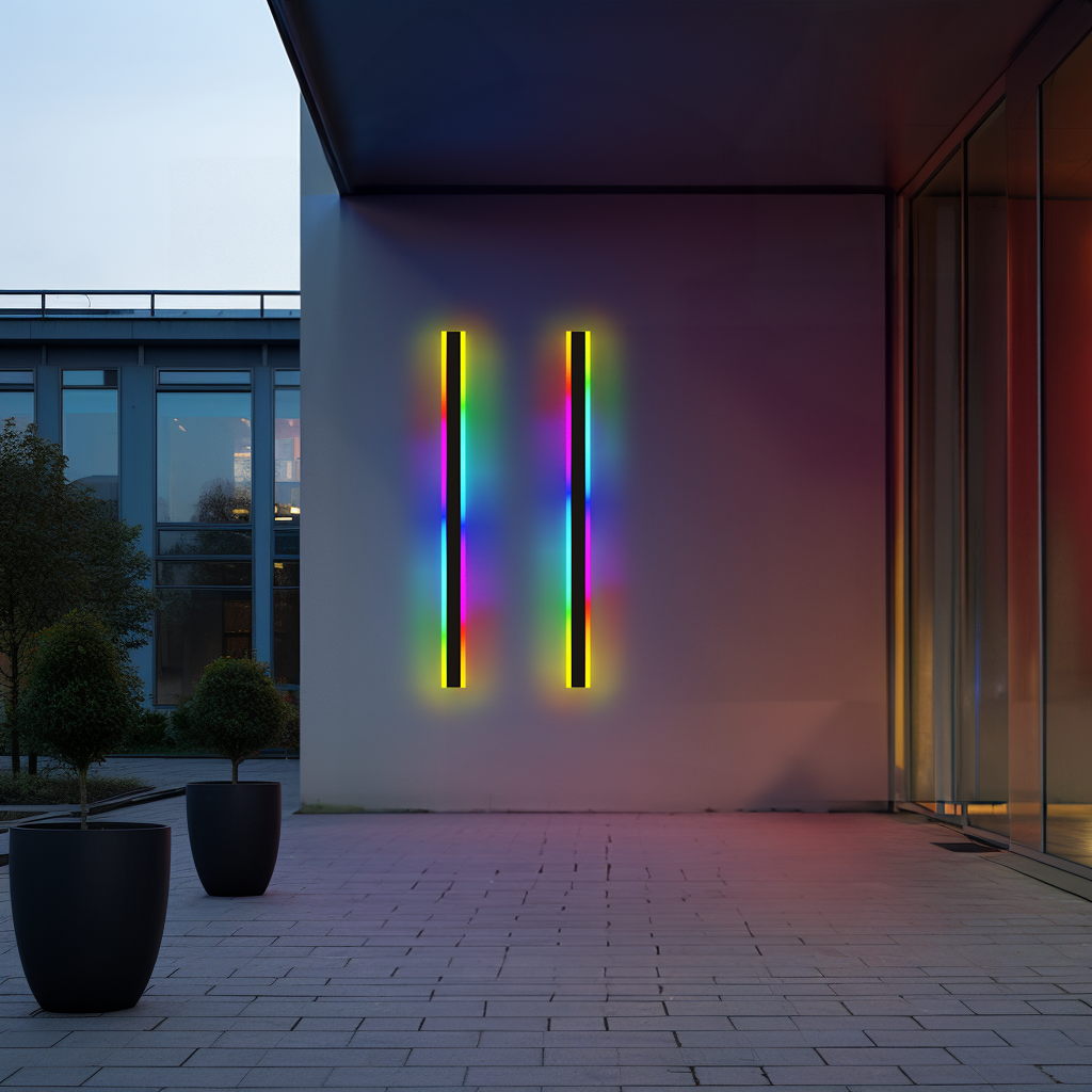 Edge Dark Steel RGB Outdoor Wall Light