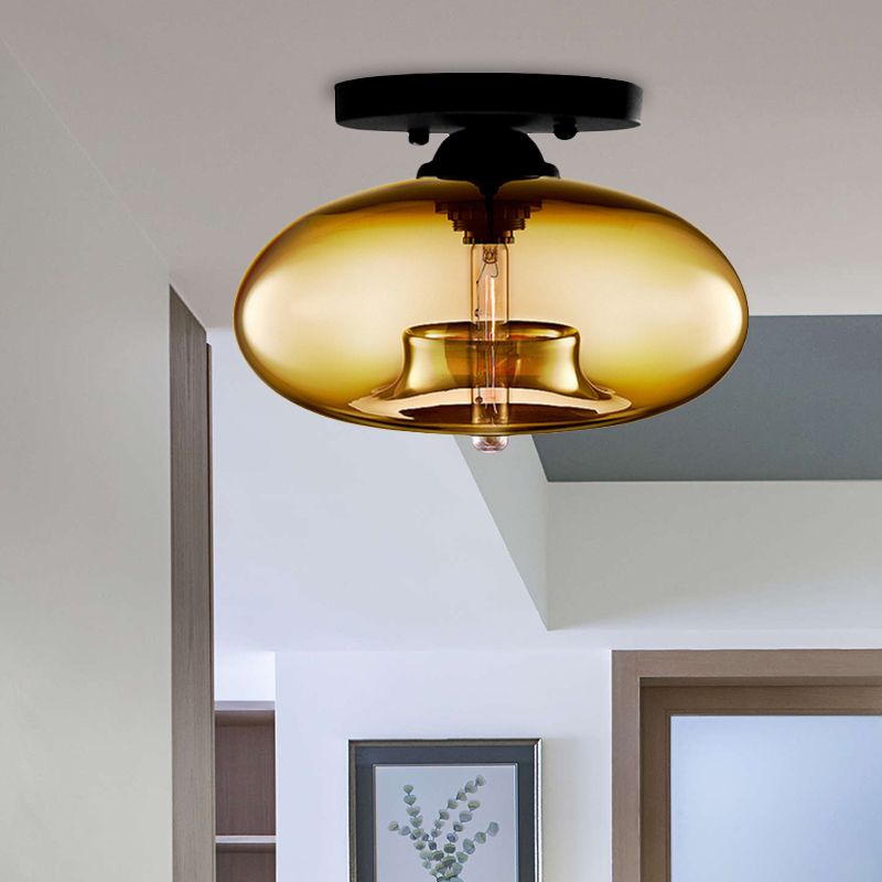 Arisha Globe Ceiling Light - Amber