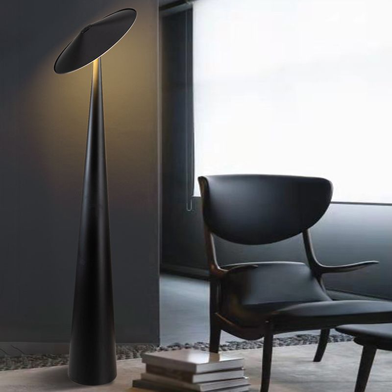 Salgado Black Saucer Floor Lamp