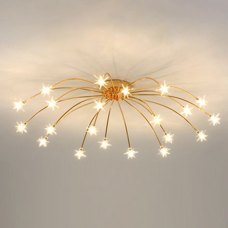 Arisha Starry Ceiling Light - 21-Light Gold