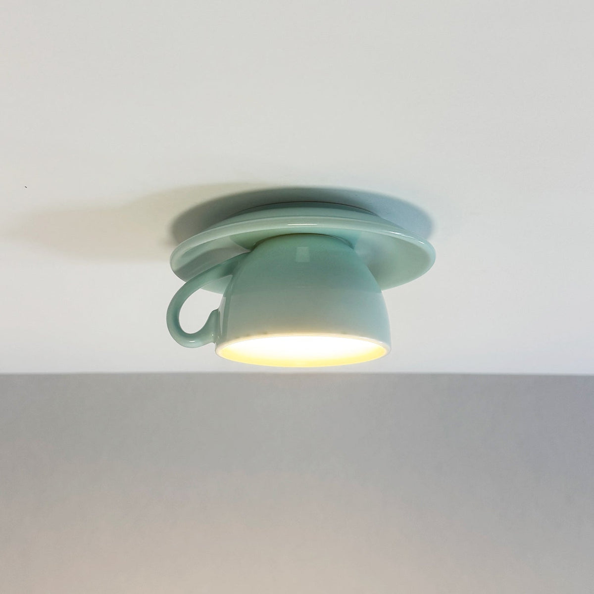 Valentina Modern Coffee Cups Ceramic Flush Ceiling Lighting