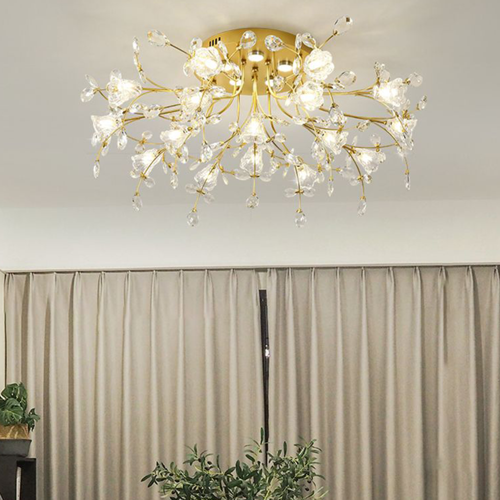 Arisha Art Deco Flower Ceiling Light - 16-Light