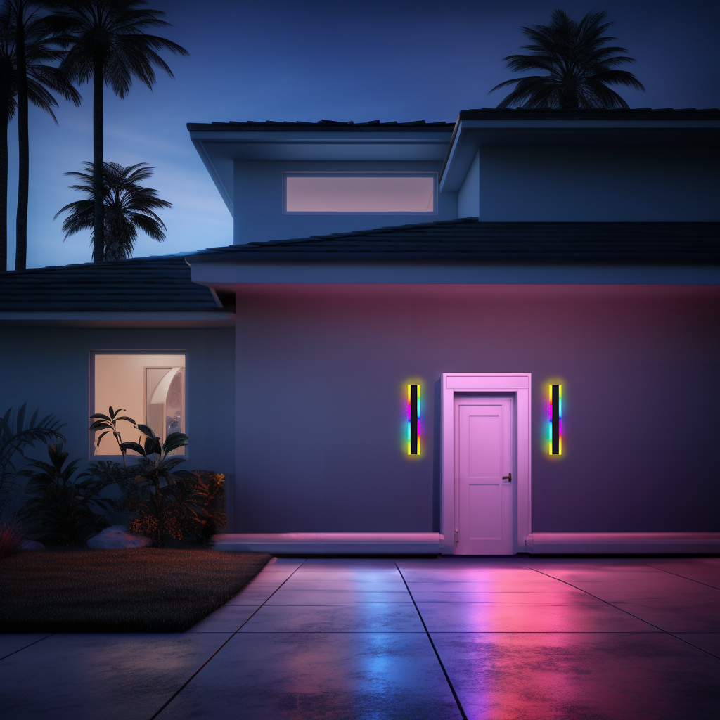 Edge Dark Steel RGB Outdoor Wall Light