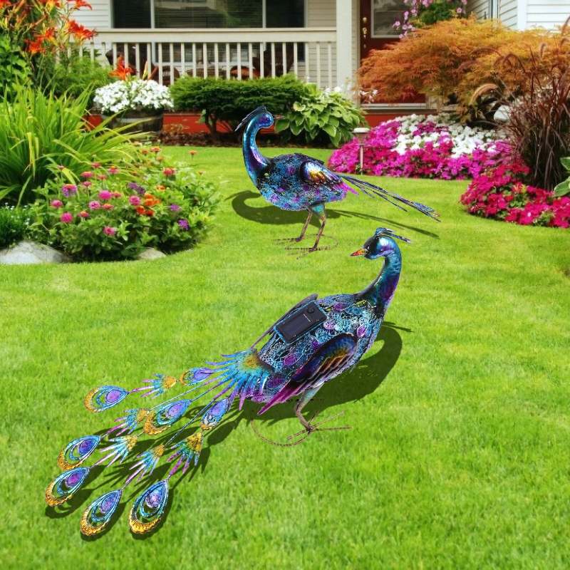 Solar Peacock Lawn Lamp