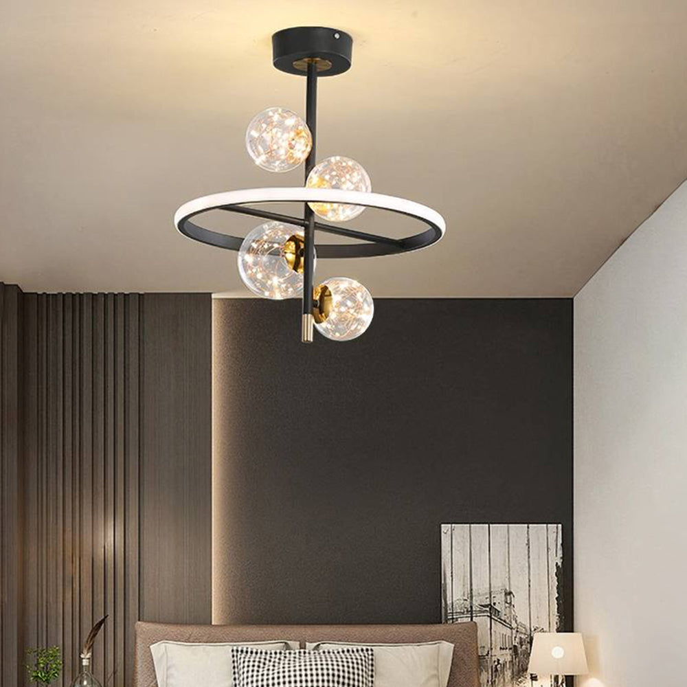Valentina gold black ceiling light detail