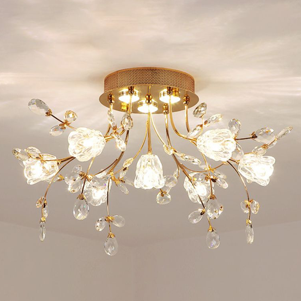 Arisha Art Deco Flower Ceiling Light - 7-Light