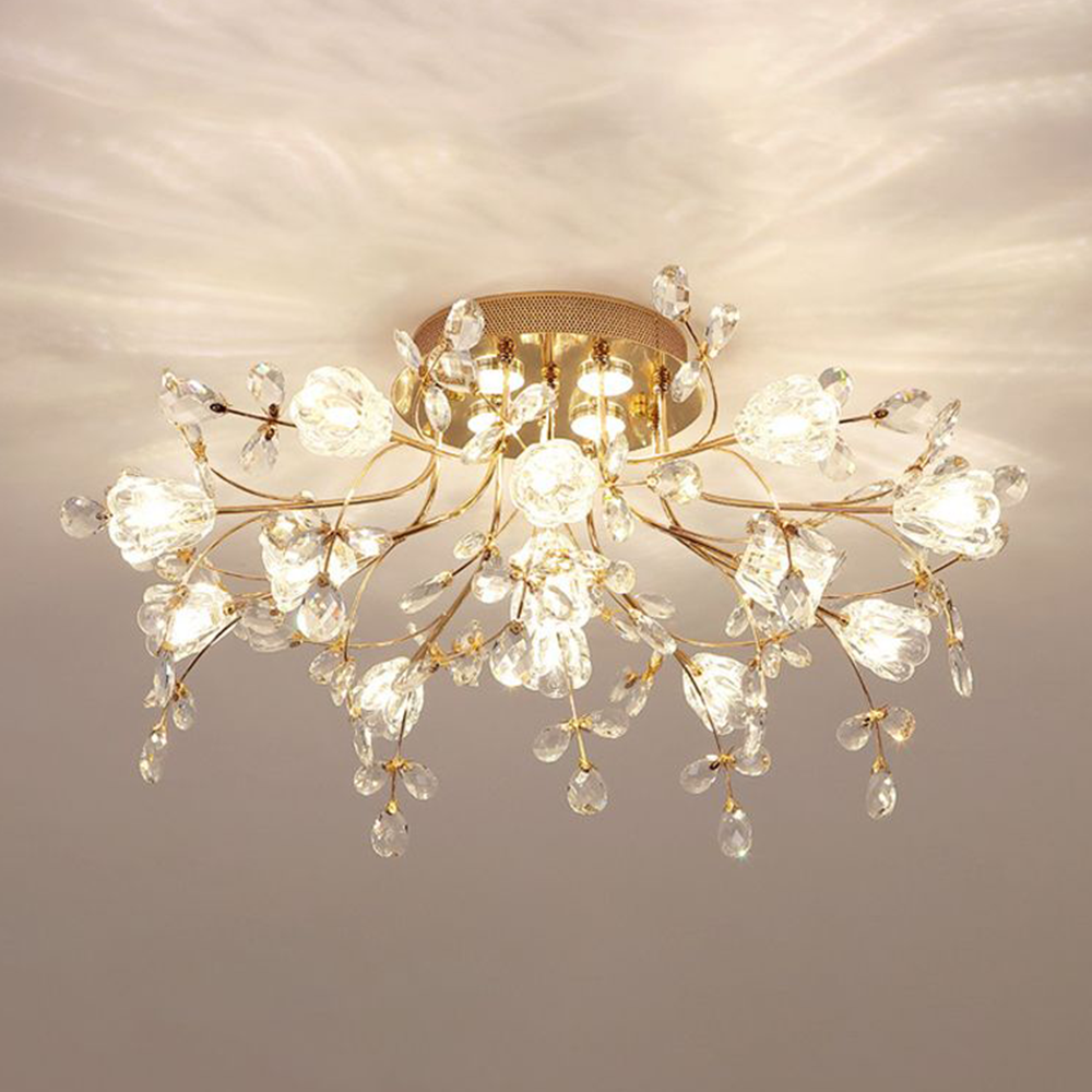 Arisha Art Deco Flower Ceiling Light - 13-Light