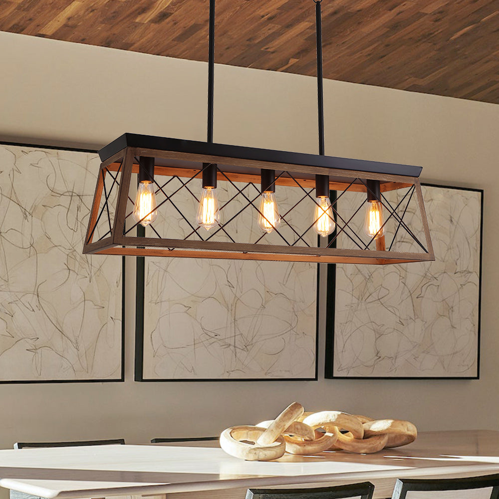 5-Light Kitchen Island Chandelier | 2 Colours