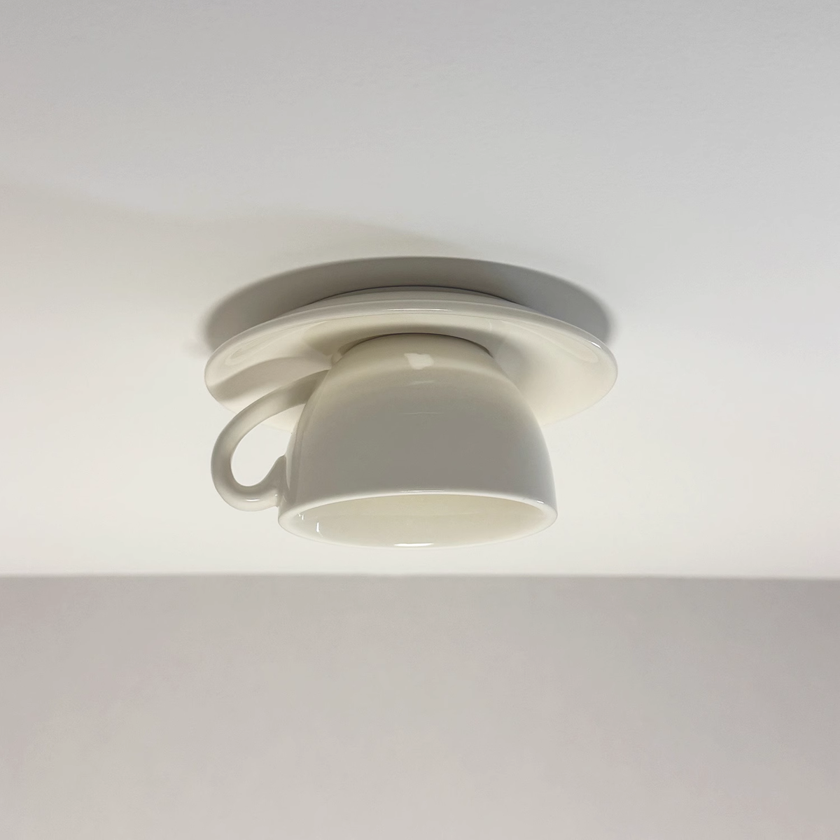 Valentina Coffee Cups Ceramic Ceiling Light - White