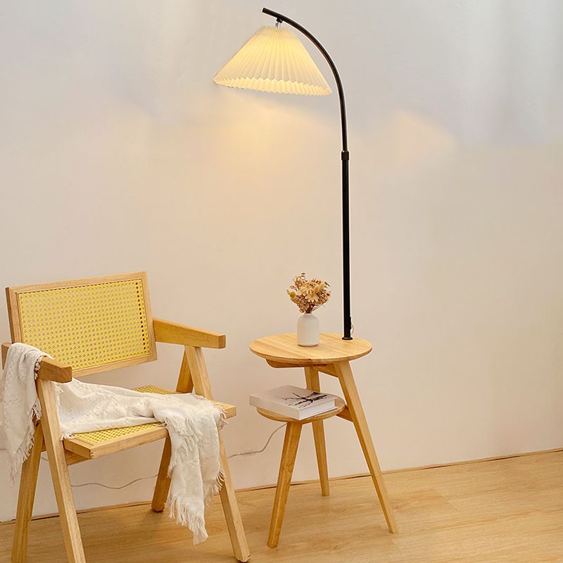 Ozawa floor lamp wood finish