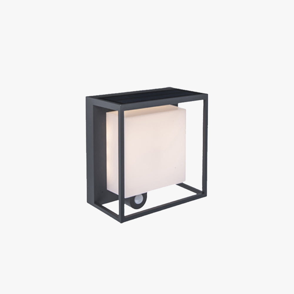 Orr Rectangular Acrylic Sensor Solar Outdoor Wall Lamp