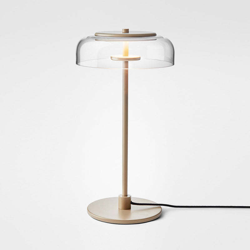 Modern glass table lamp detail