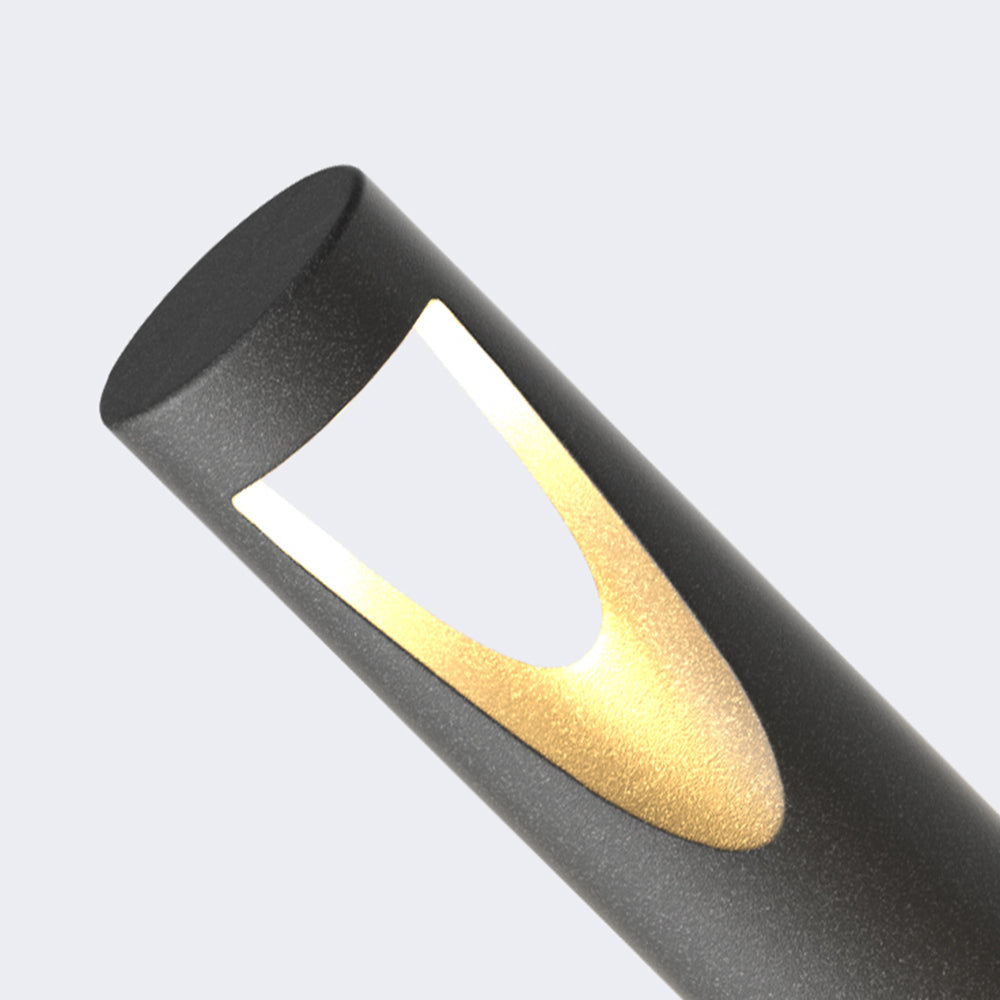 Pena Contemporary Cylindrical Hollow Path Light Black