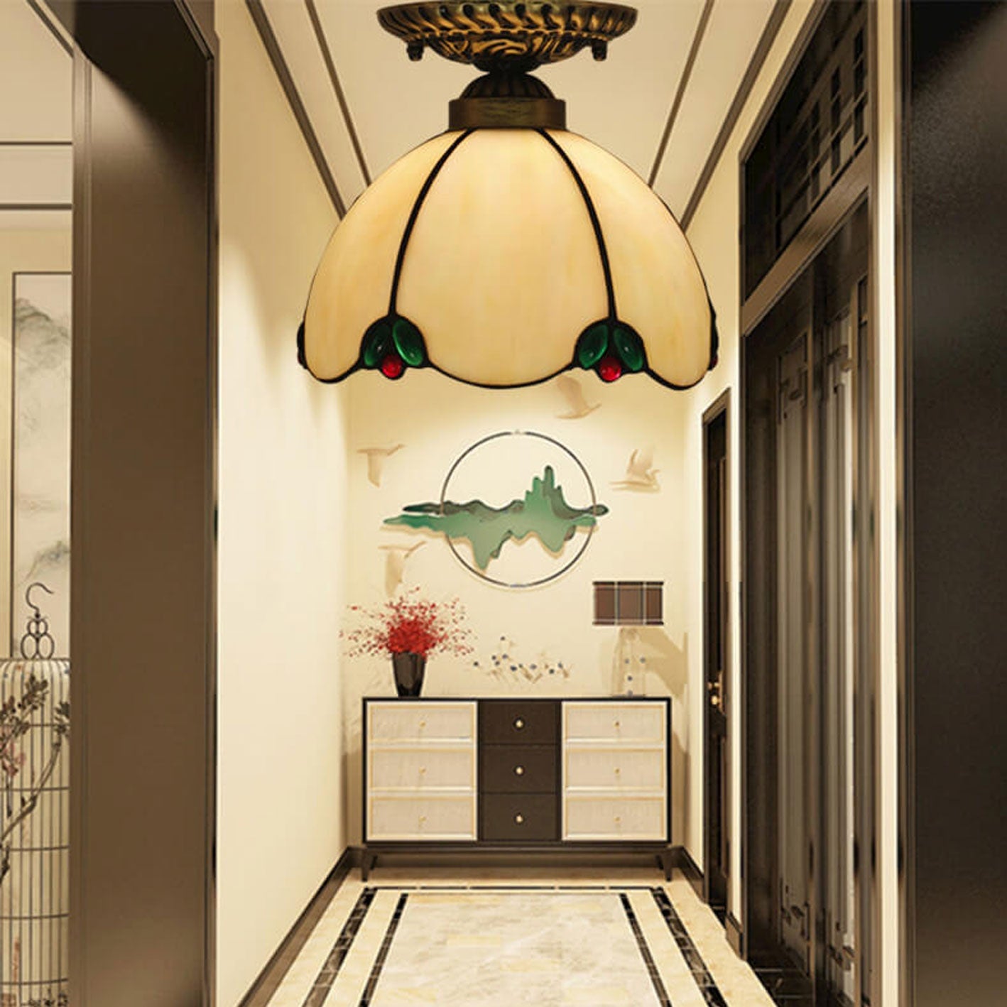 Eryn vintage ceiling light detail