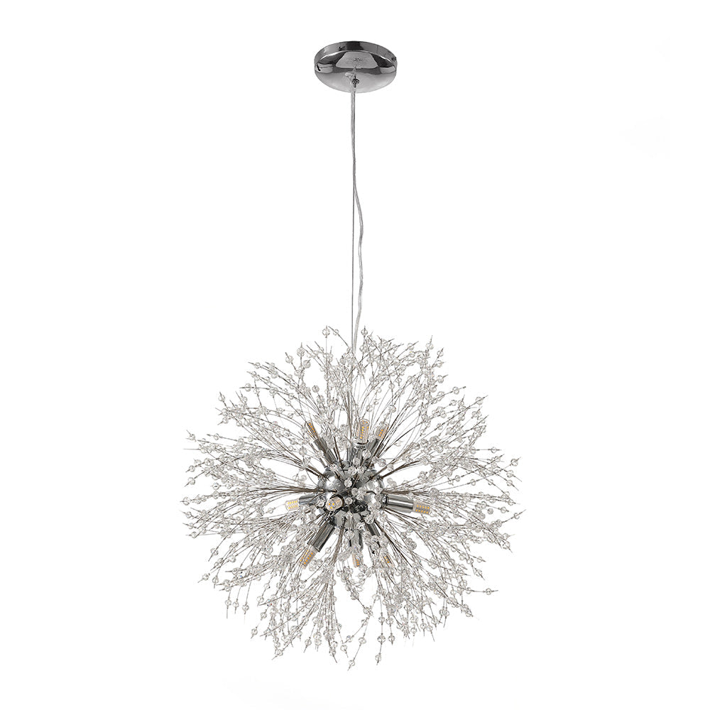 9-Light Firework Crystal Modern Unique Sputnik Light