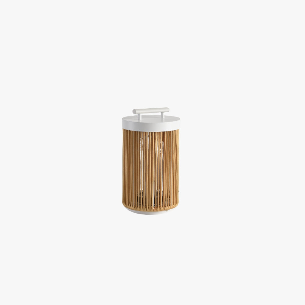 Ritta Retro Metal/Rattan Floor Lamp Outdoor