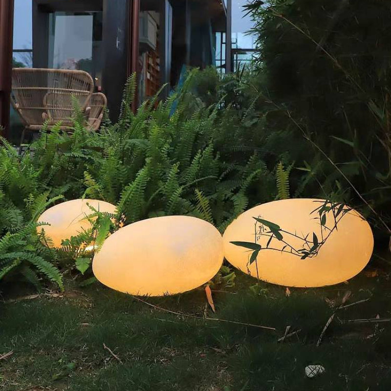 Pena White Stone Shaped Outdoor Light