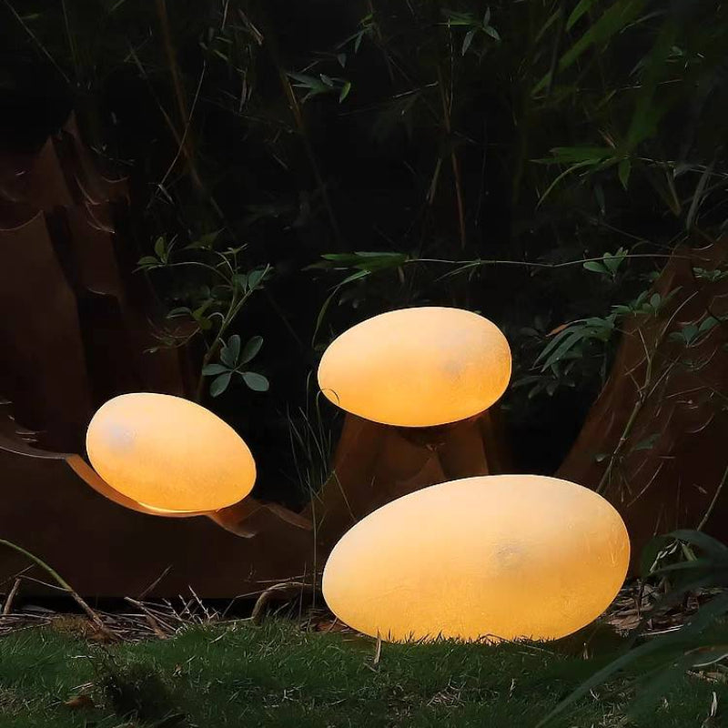 Pena White Stone Shaped Outdoor Light