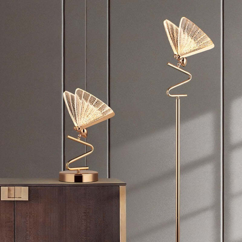 Kady Gold Butterfly Floor Table Lamp lifestyle
