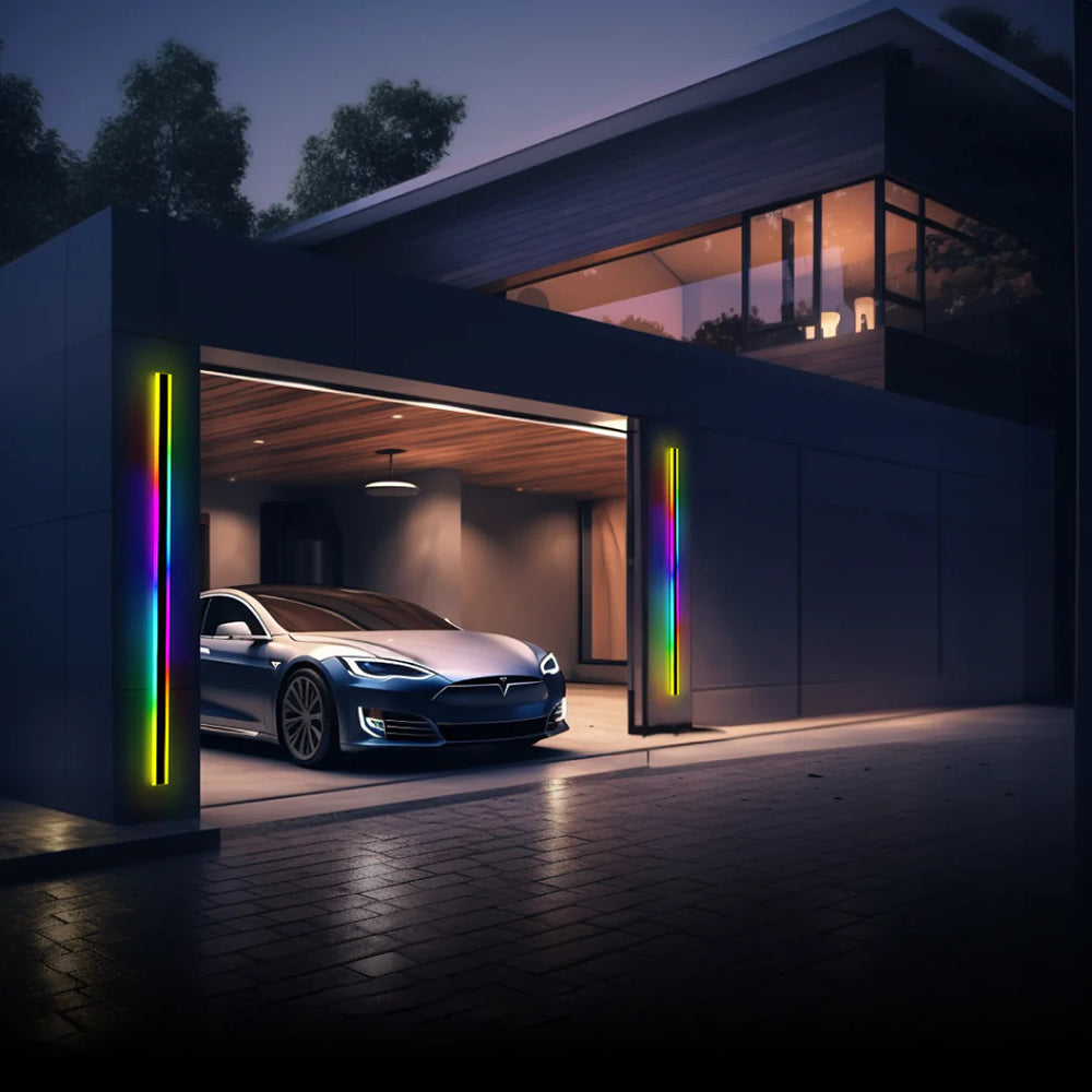 Edge Dark Steel RGB Outdoor Wall Light