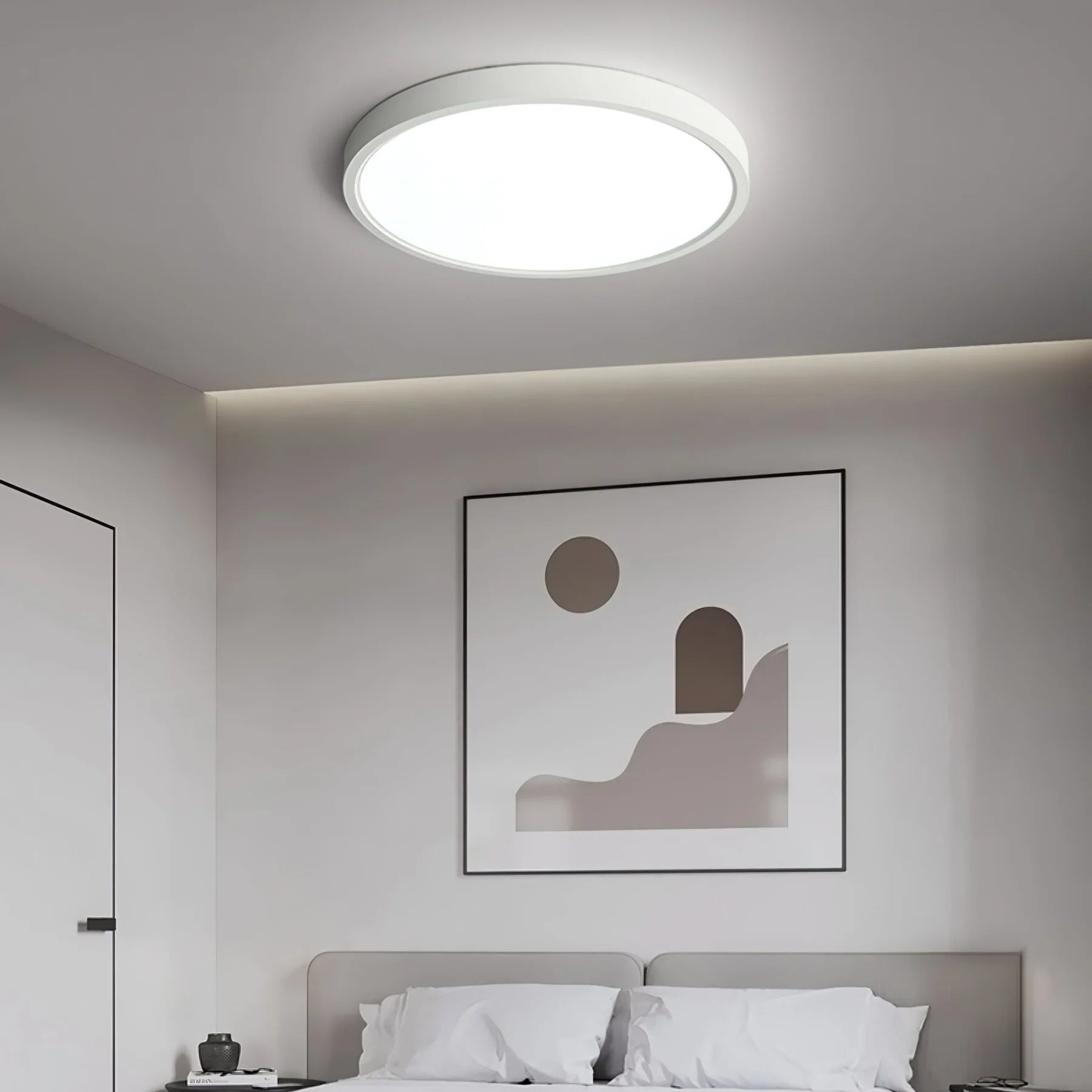 Quinn Thinnest Round Acrylic Ceiling Light lifestyle