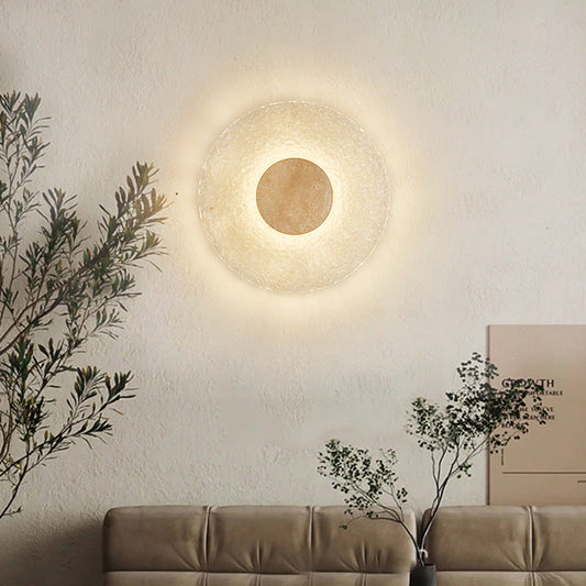 Acrylic Travertine Wall Light | Modern Sconce Light with Soft LED Glow | Minimalist Fixture for Cozy Ambiance 0