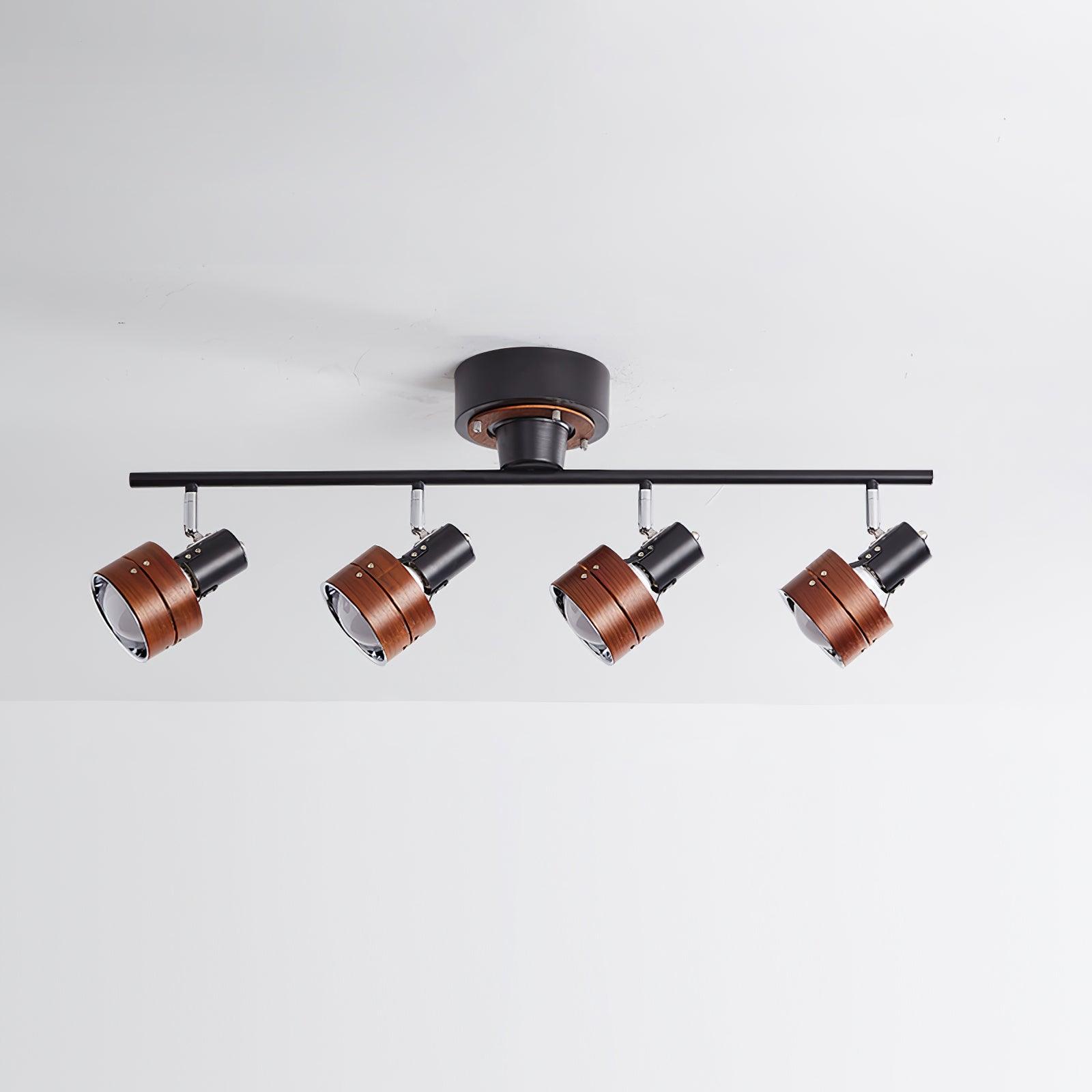 Adjustable 4-Light Track Light Ceiling with Three-Color Changing Feature | Versatile Track Spotlights for Customizable Illumination 0