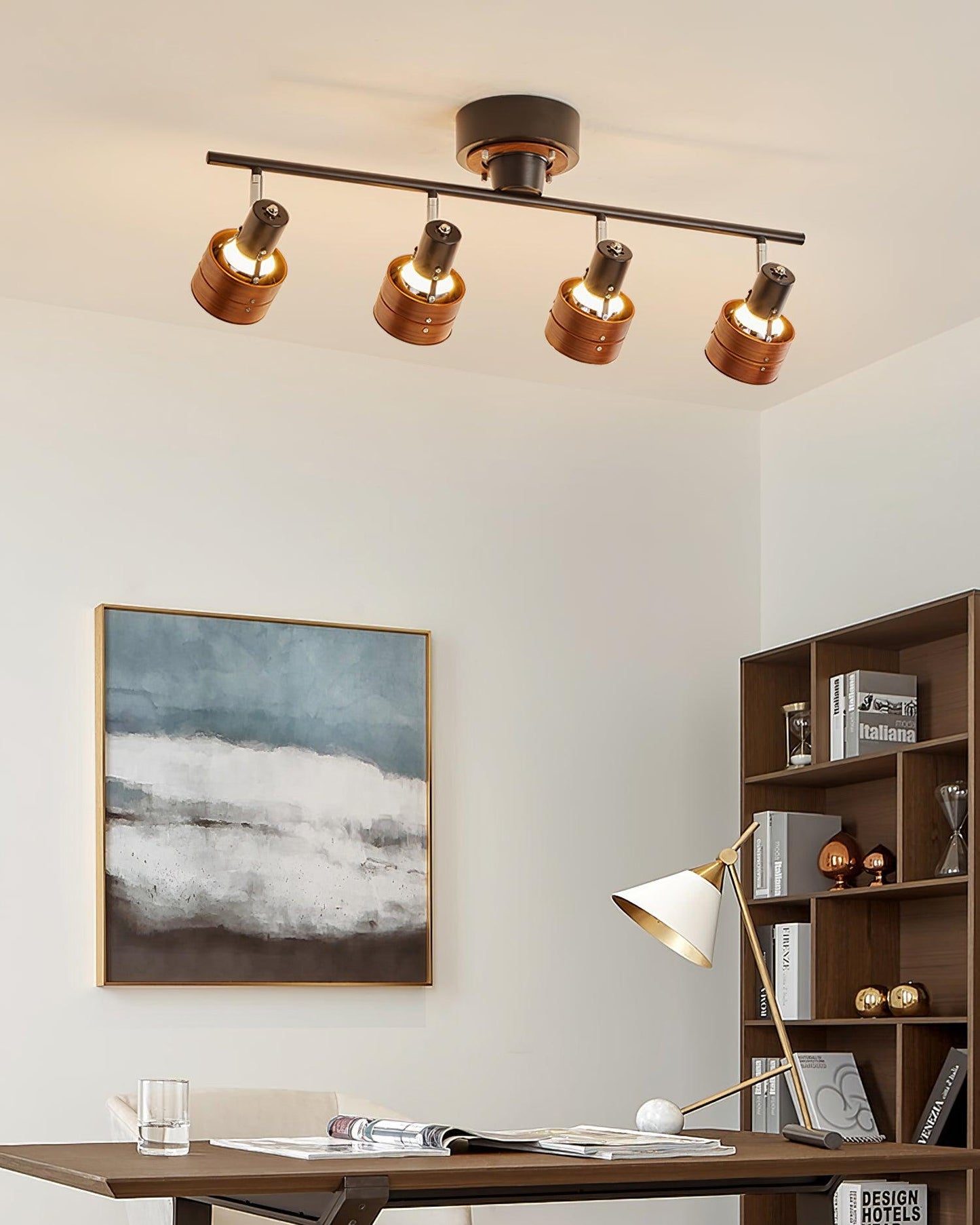 Adjustable 4-Light Track Light Ceiling with Three-Color Changing Feature | Versatile Track Spotlights for Customizable Illumination 2