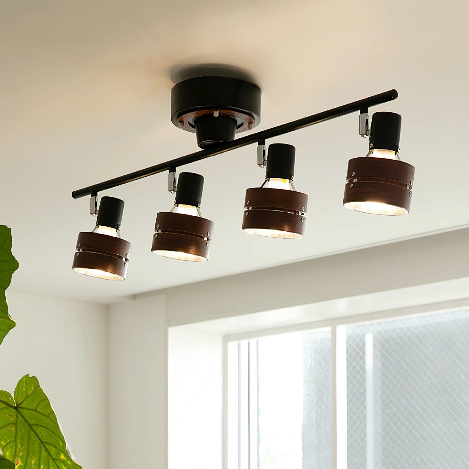 Adjustable 4-Light Track Light Ceiling with Three-Color Changing Feature | Versatile Track Spotlights for Customizable Illumination 4