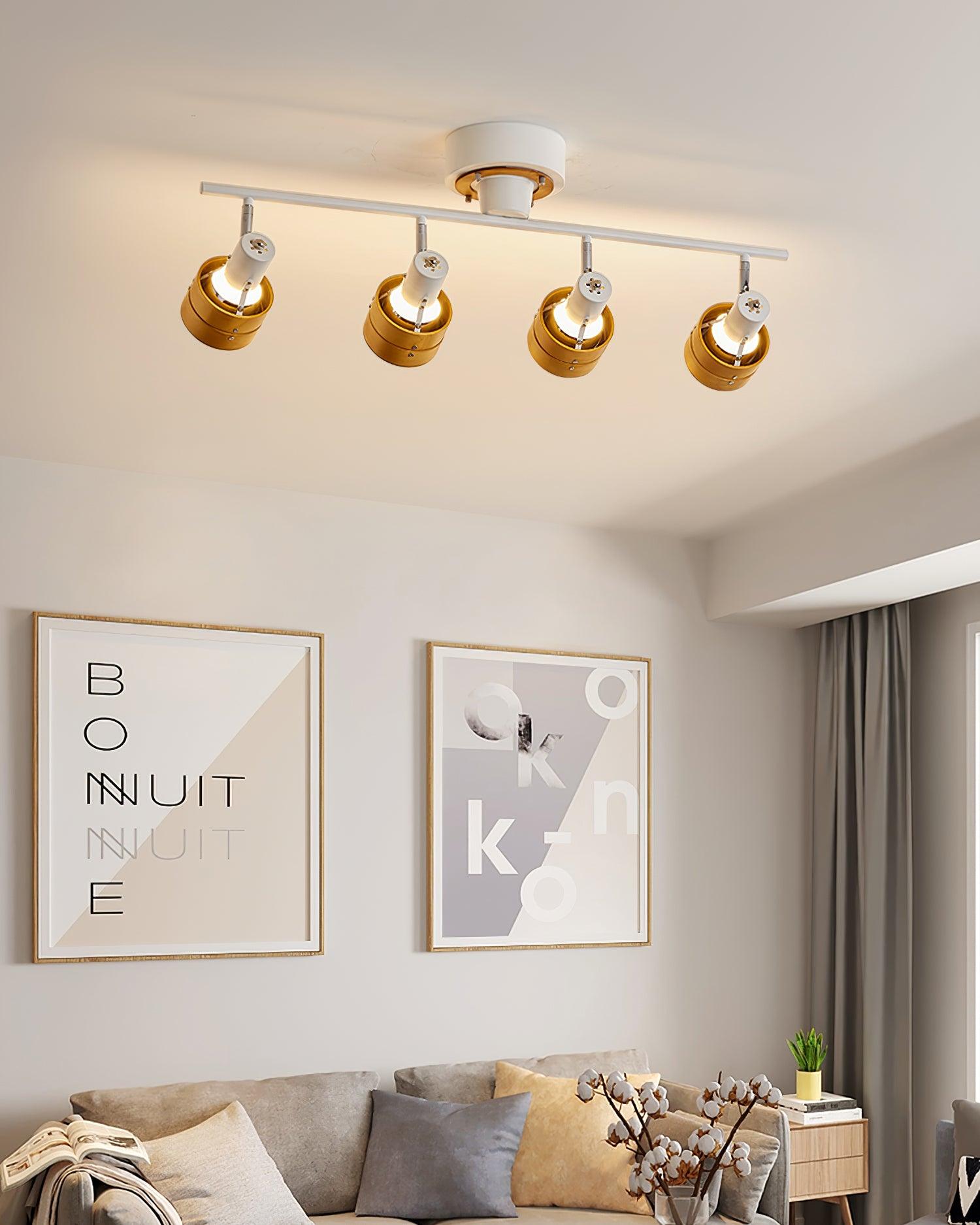 Adjustable 4-Light Track Light Ceiling with Three-Color Changing Feature | Versatile Track Spotlights for Customizable Illumination 6