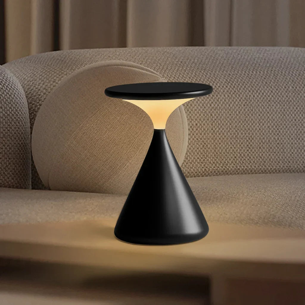 Aeron | Cordless Hourglass Table Lamp with Adjustable Brightness | Modern Design for Versatile Lighting 3