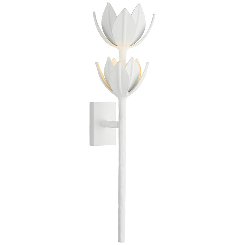 Kristy Wall Lamp Flower - H63.5 Plaster White