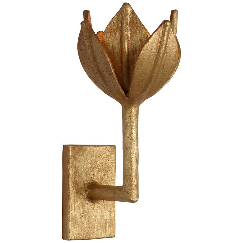 Kristy Wall Lamp Flower - H28 Antique Brass
