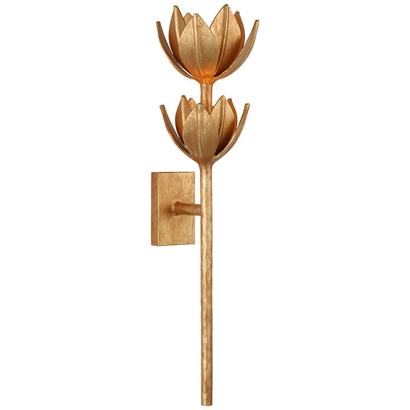 Kristy Wall Lamp Flower - H63.5 Antique Brass