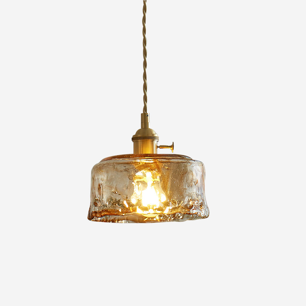 Amberlyn | Vintage Amber Glass Pendant Light with Adjustable Height | Elegant Illumination for Any Space 1