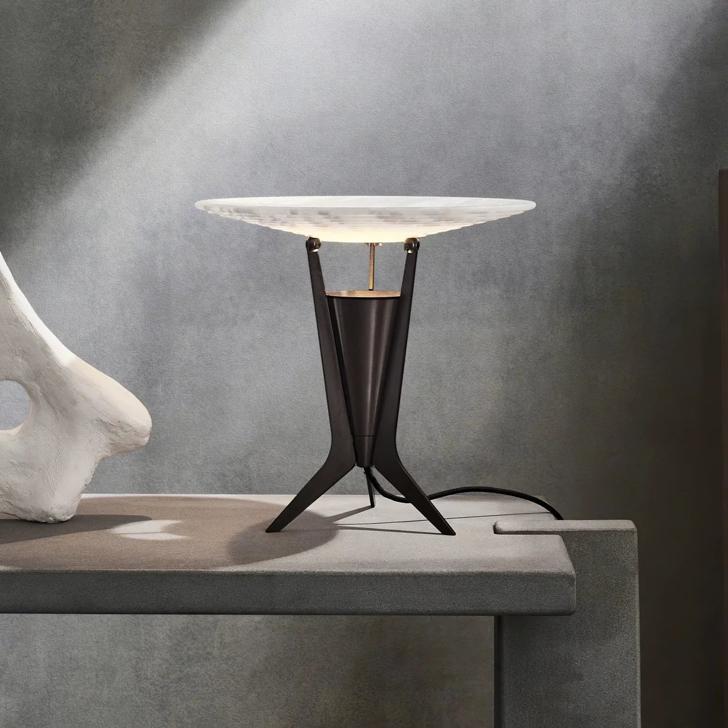 Jade Alabaster Table Lamp Scene