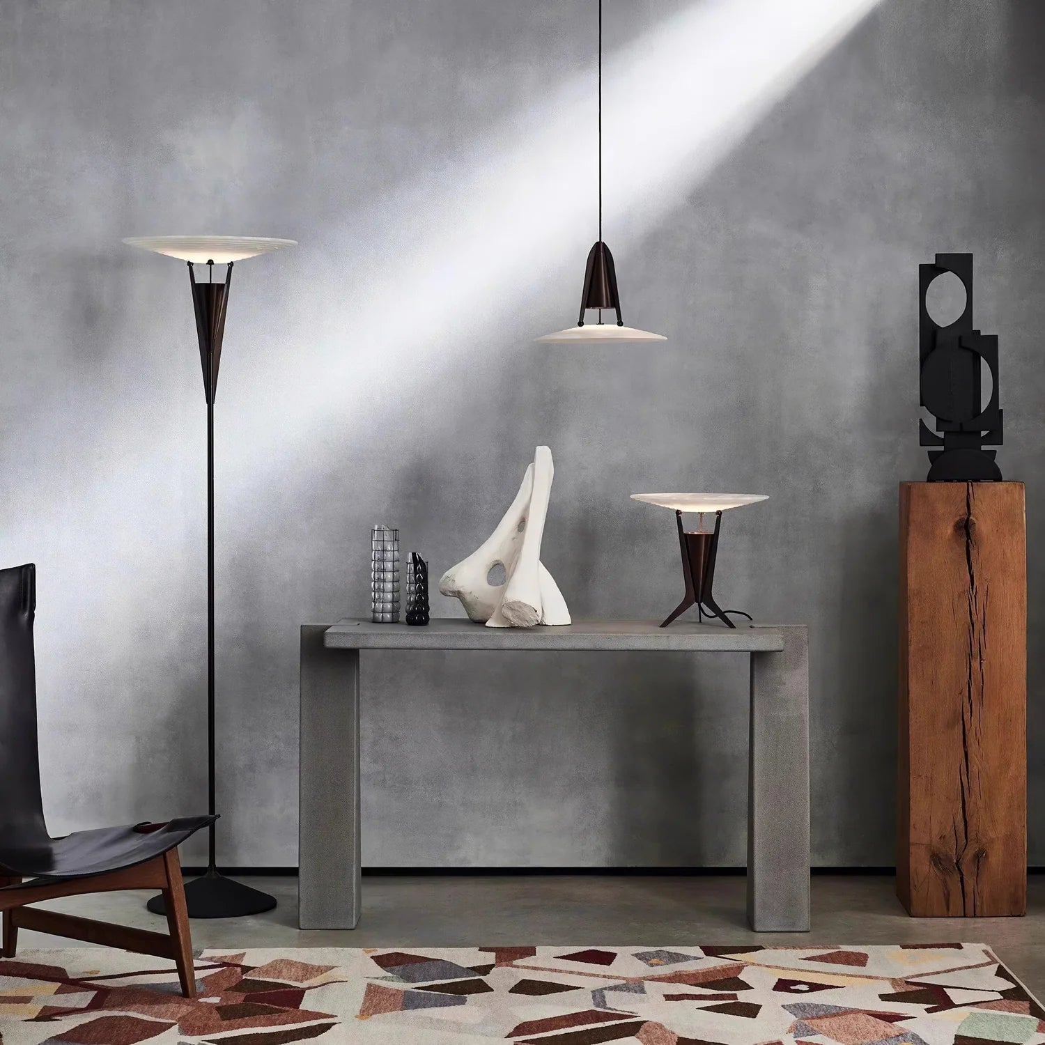 Jade Alabaster Table Lamp Scene