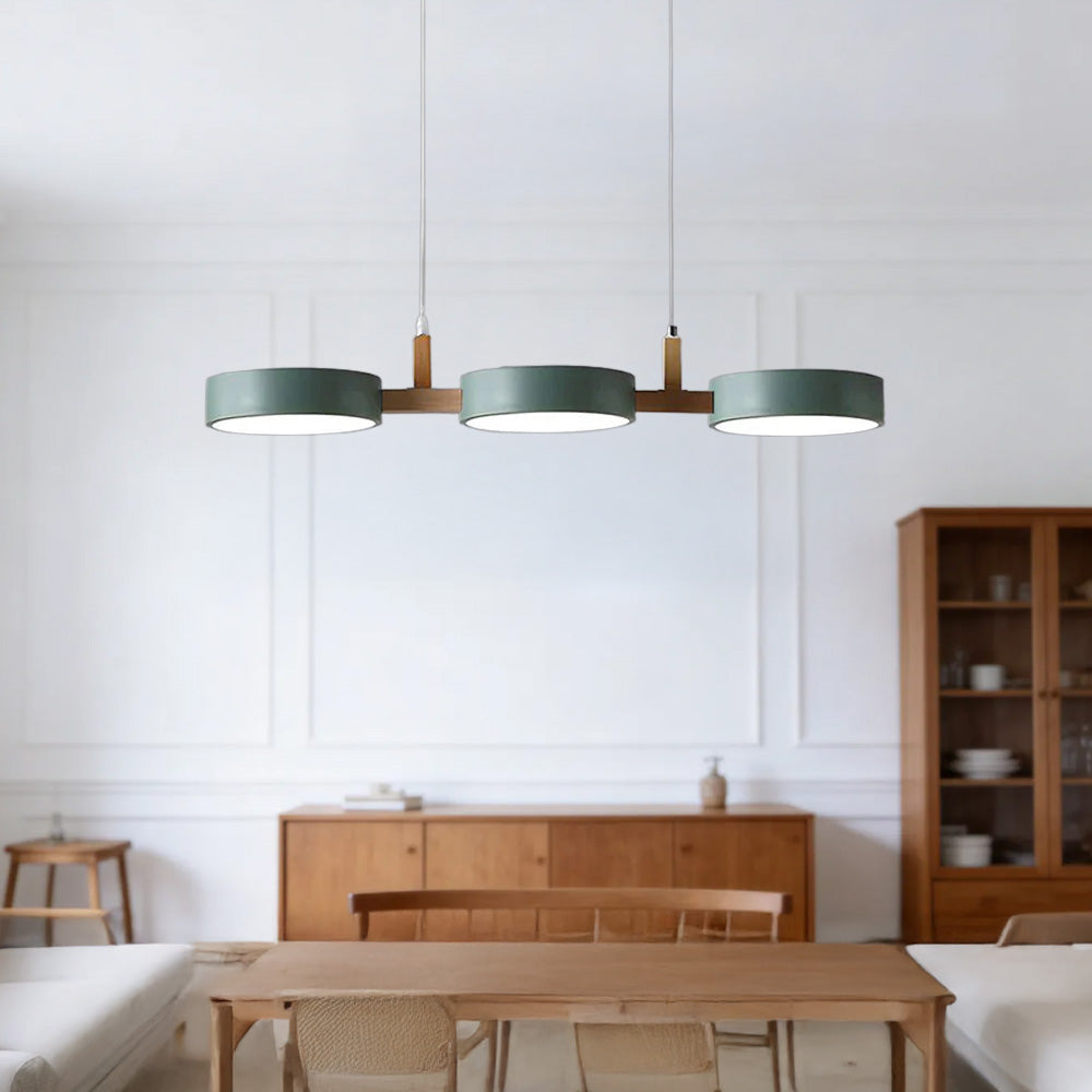 Architectural Pendant Light | Modern Multi-Light Design with Wood Accents | Stylish Illumination for Kitchen and Dining Spaces 14
