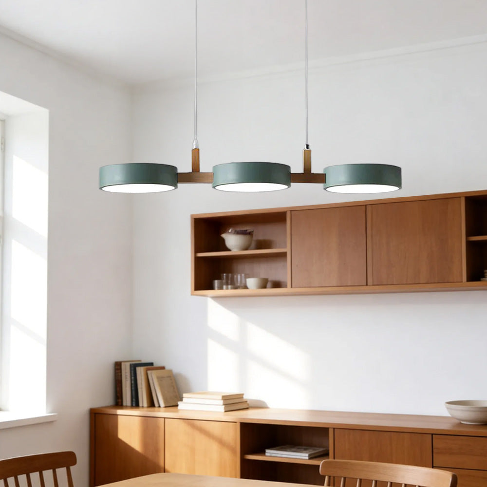 Architectural Pendant Light | Modern Multi-Light Design with Wood Accents | Stylish Illumination for Kitchen and Dining Spaces 15