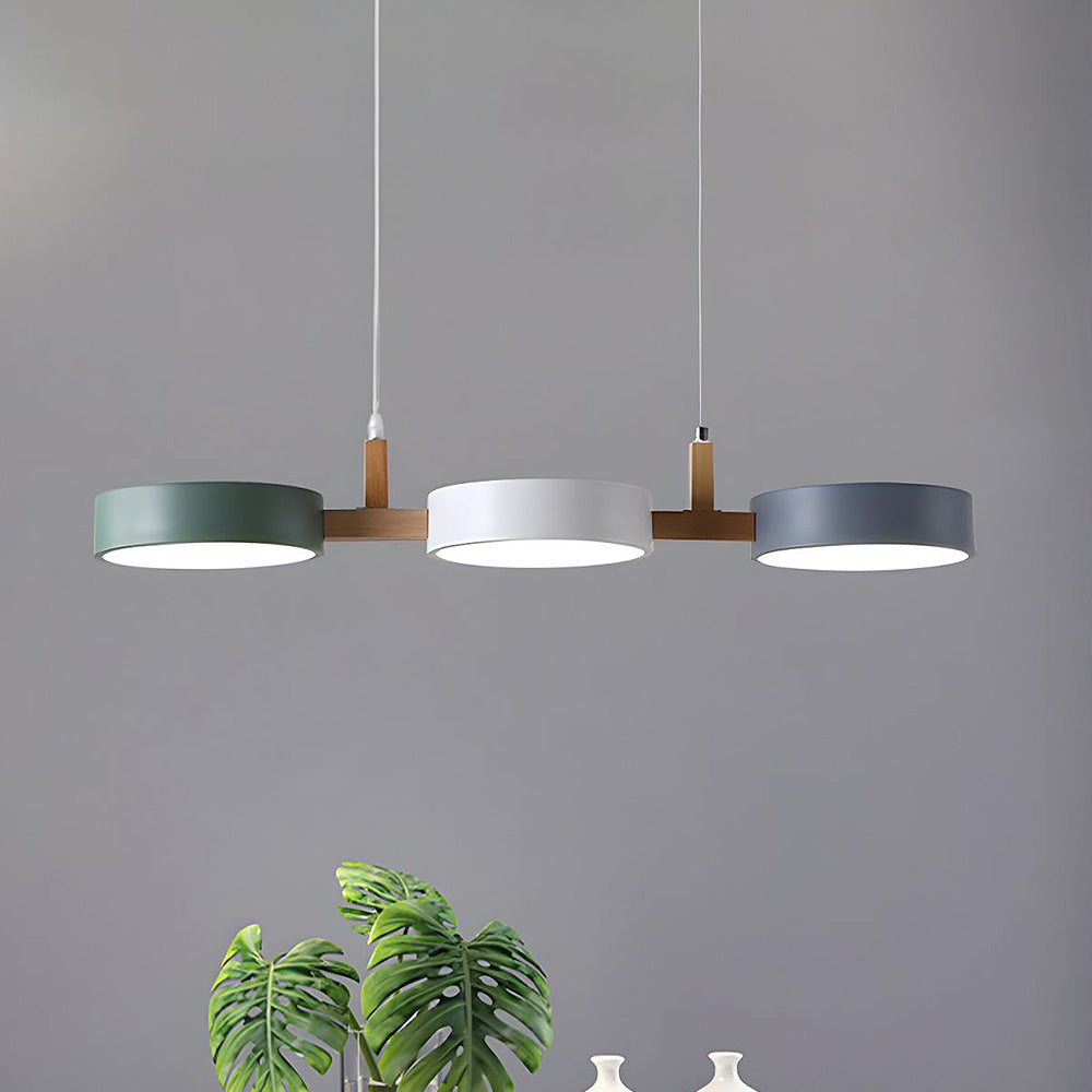 Architectural Pendant Light | Modern Multi-Light Design with Wood Accents | Stylish Illumination for Kitchen and Dining Spaces 8