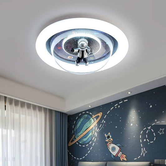 Aria Collection | Flush Mount Ceiling Light with Dimmable Functionality | Galaxy Motif for Kids' Rooms 0