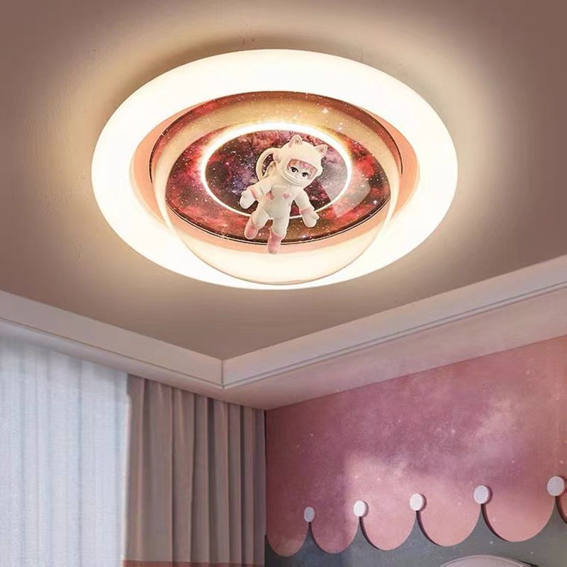 Aria Collection | Flush Mount Ceiling Light with Dimmable Functionality | Galaxy Motif for Kids' Rooms 2