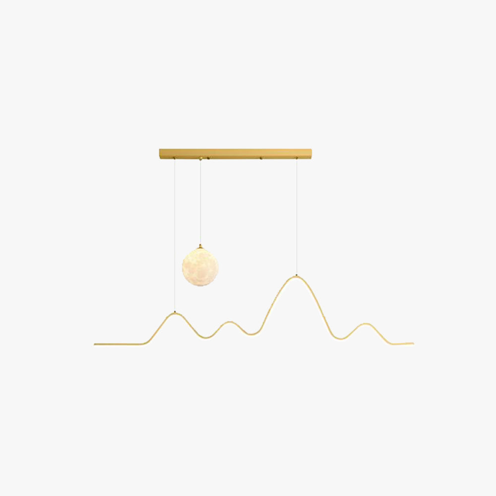 Arisha Wavy Pendant Light | Black/White/Gold | Dimmable