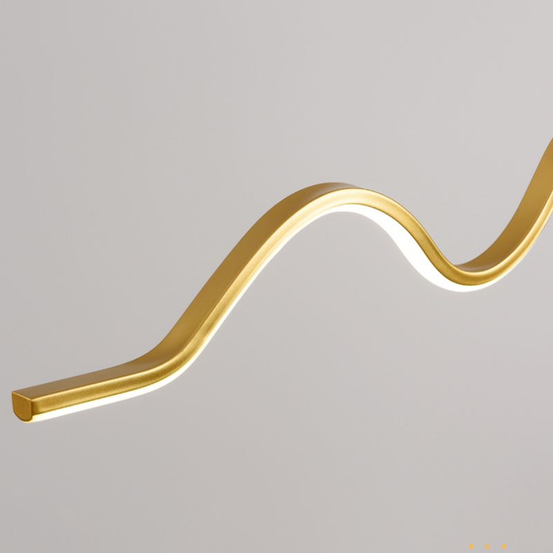 Arisha Wavy Pendant Light | Black/White/Gold | Dimmable